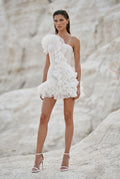 Ruffled Strapless Mini Dress