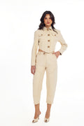 FINLAY METALIZED SAND BARREL PANTS