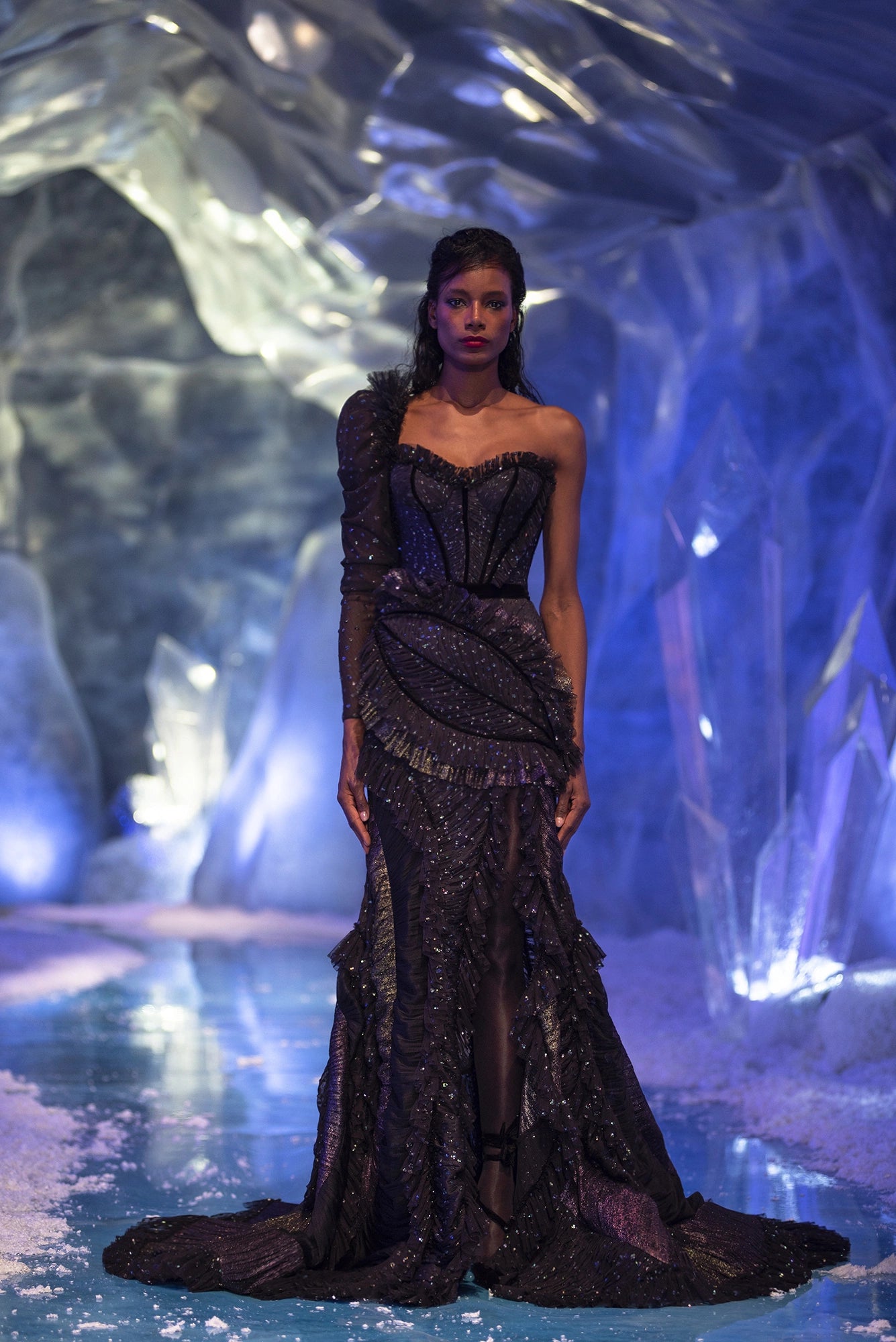 Asymmetrical Sparkling Dress