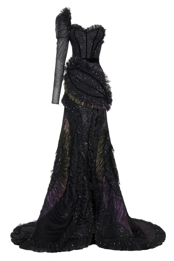 Asymmetrical Sparkling Dress