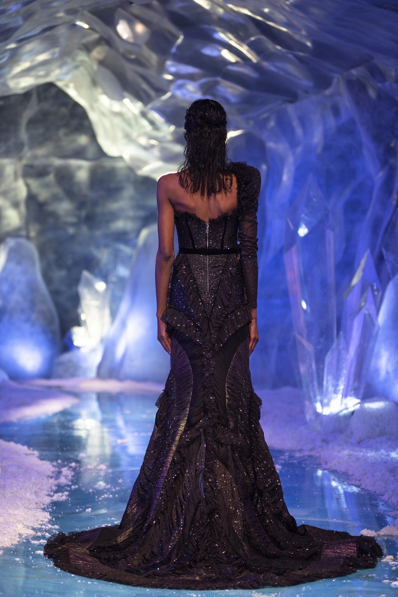 Asymmetrical Sparkling Dress