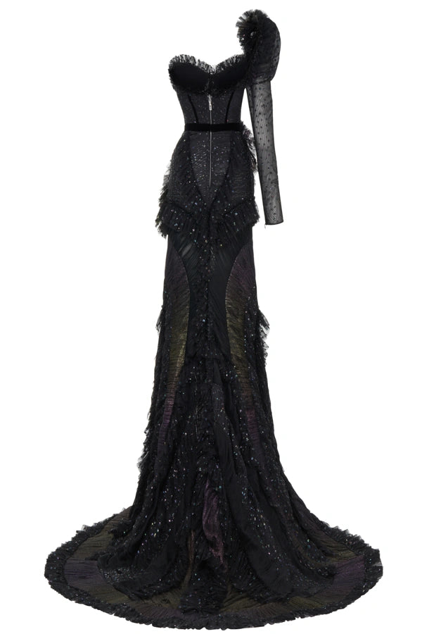 Asymmetrical Sparkling Dress