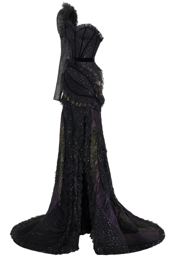 Asymmetrical Sparkling Dress