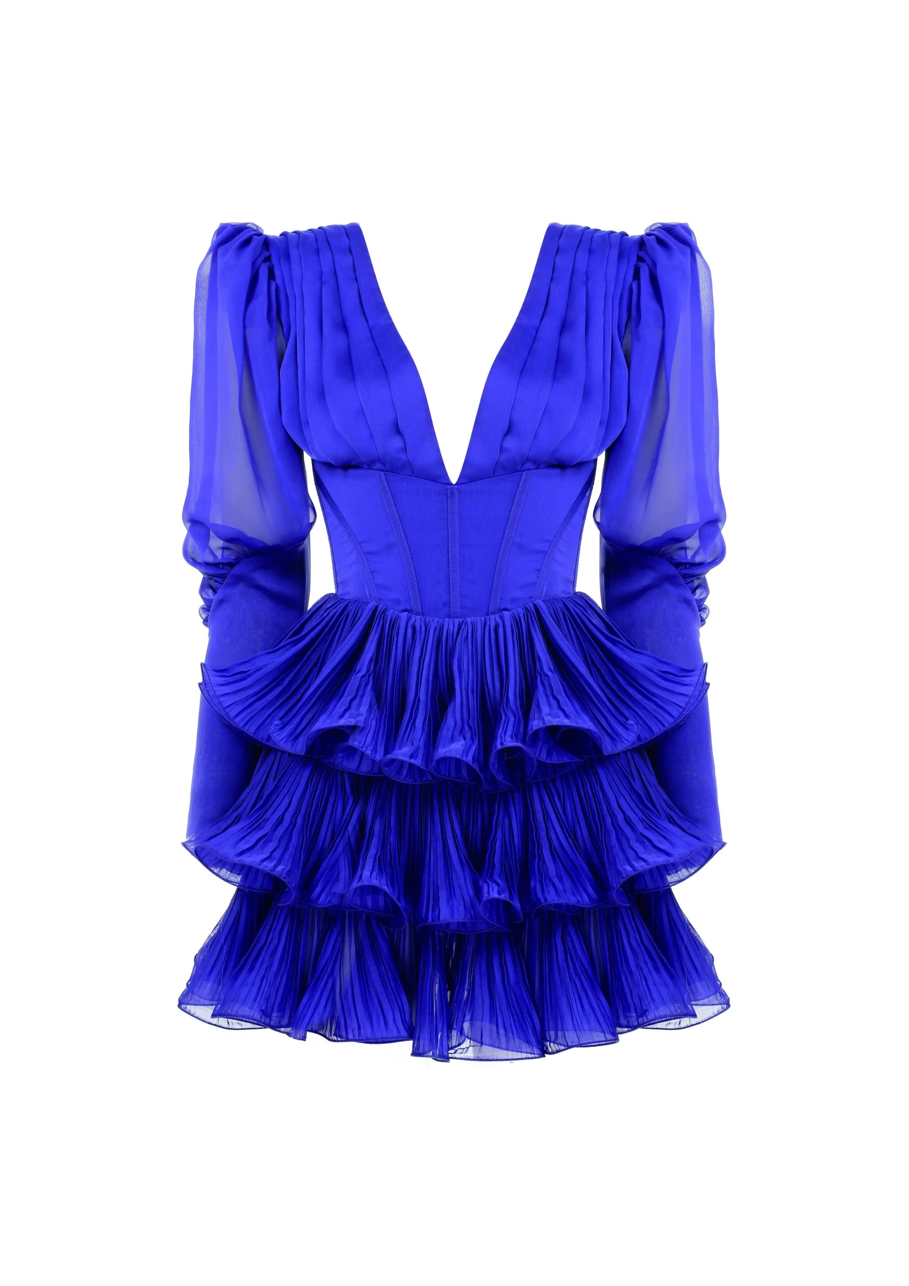 Ballon Sleeved Mini Dress