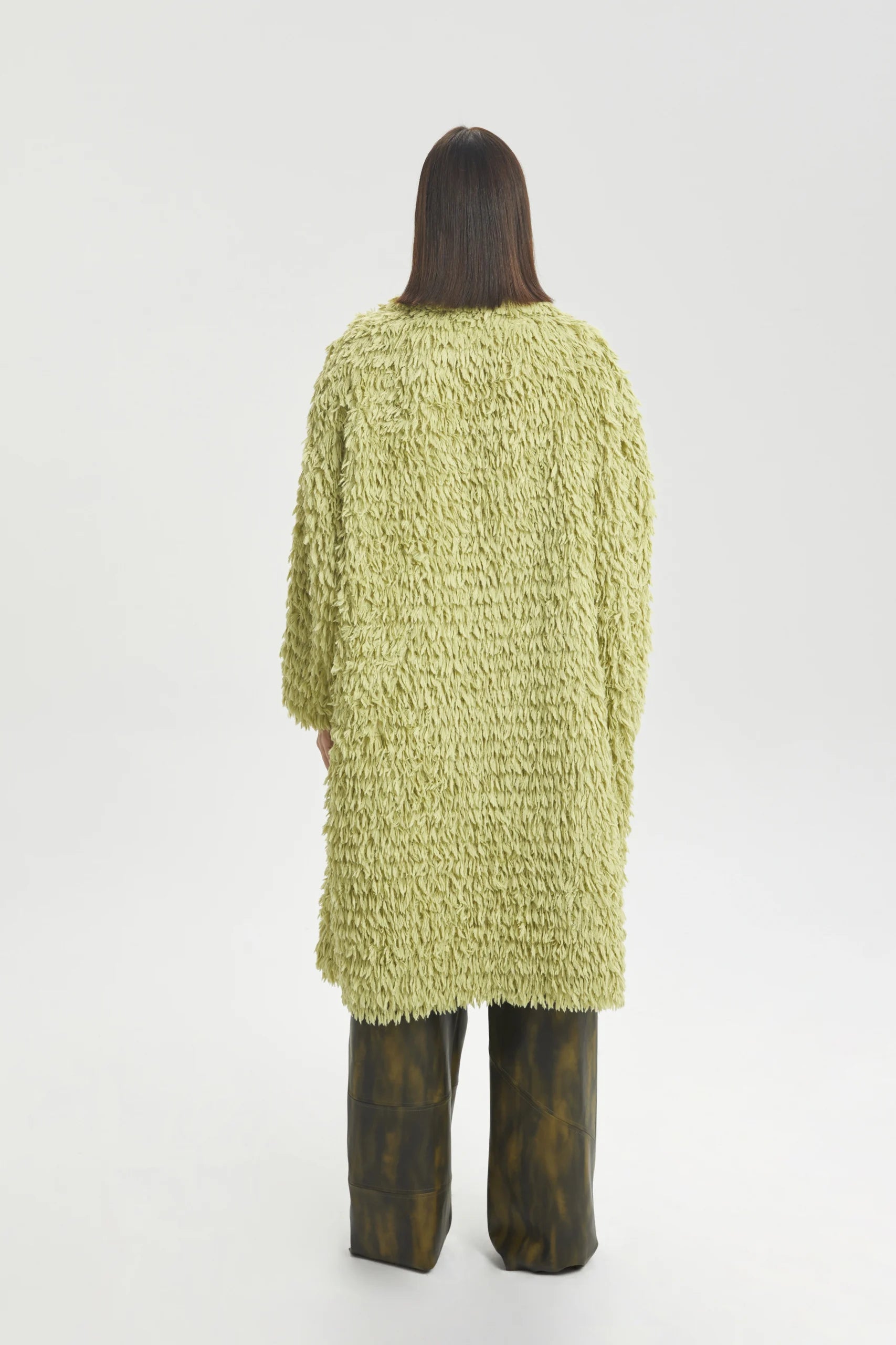 Belted Wool Midi Coat with Defined Shoulders