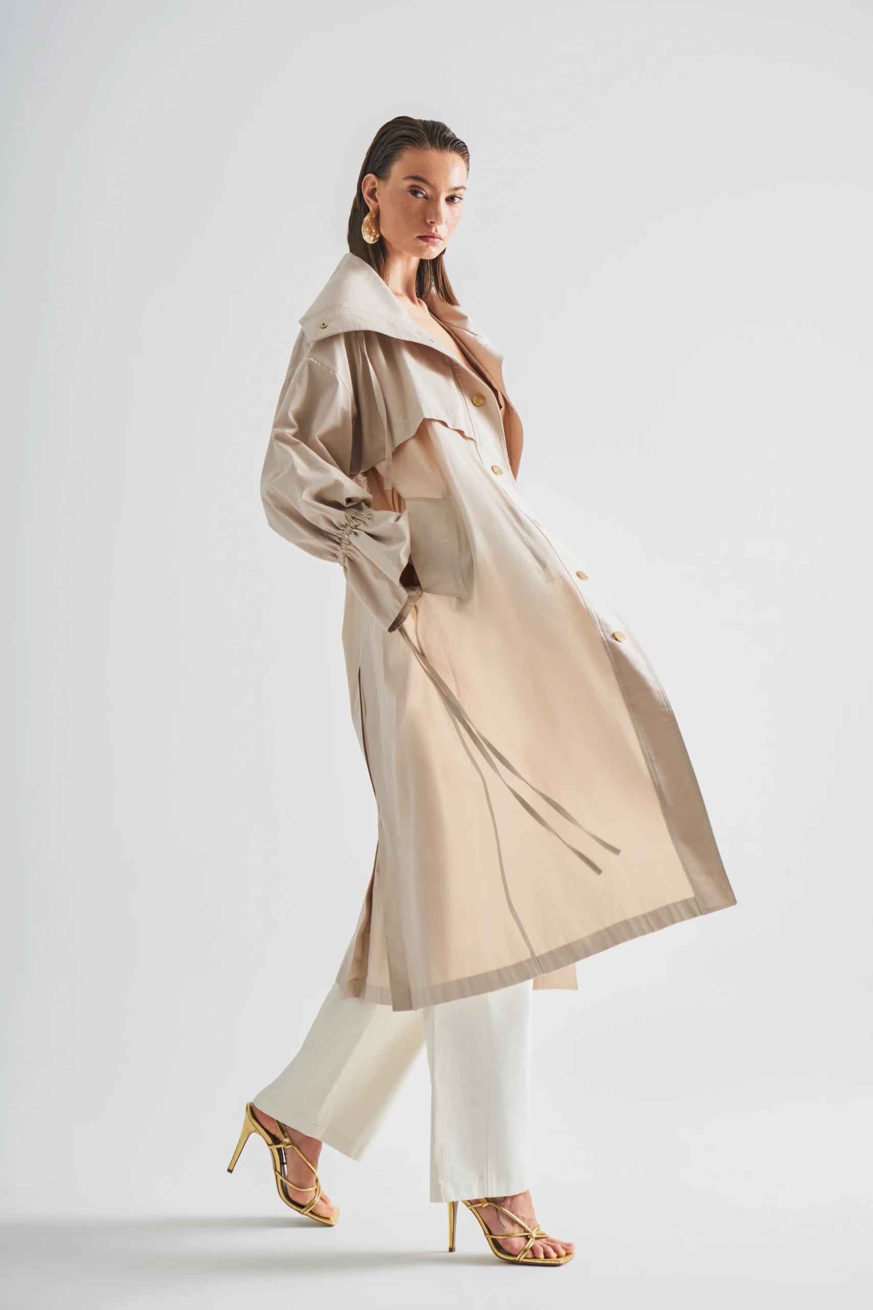 Corset Belted Trench Coat
