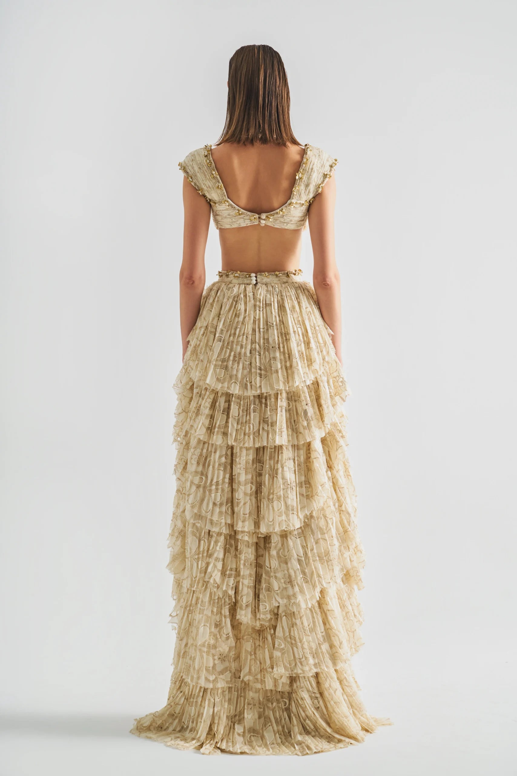 Cross-Front High-Low Dress