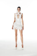Cross Halterneck Mini Dress