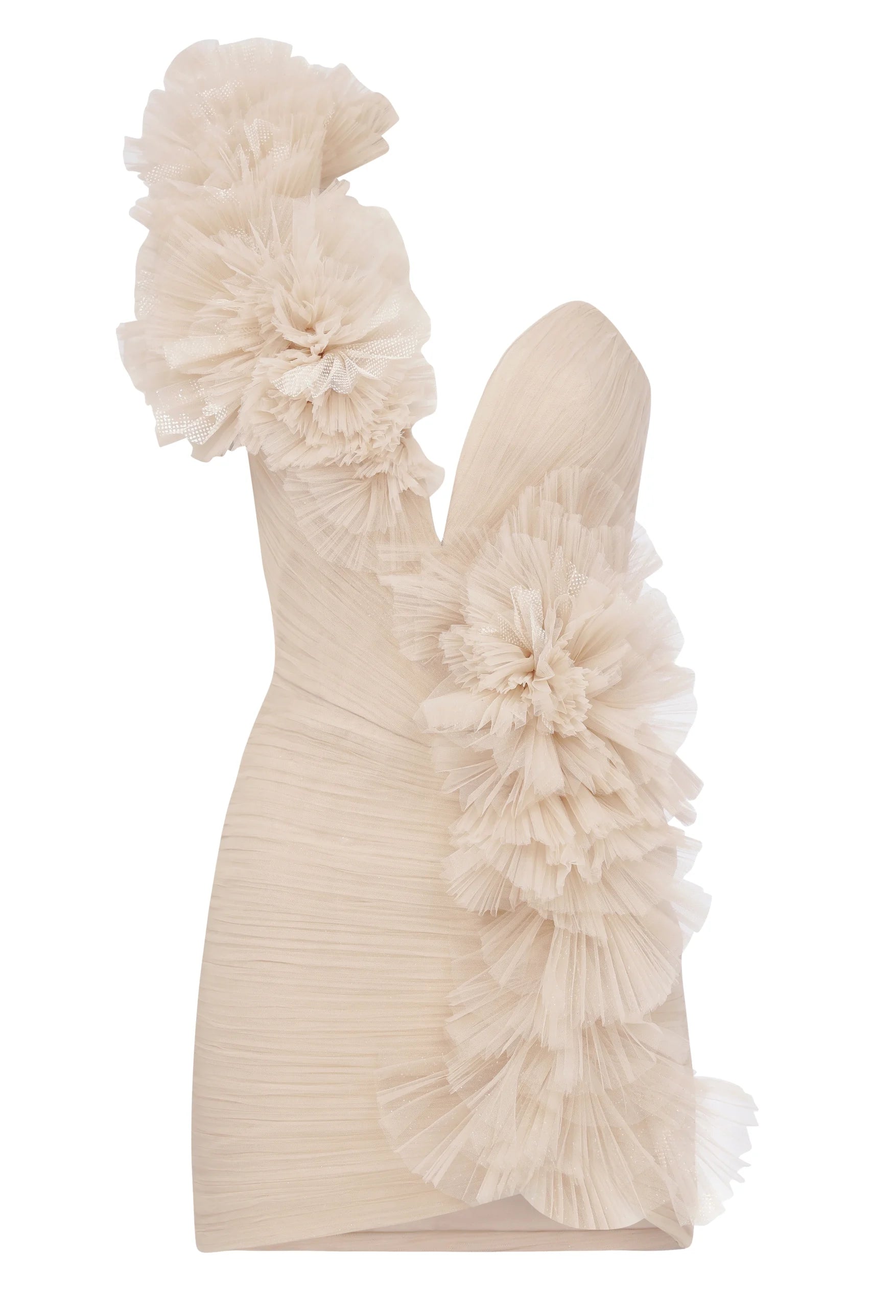 Deep V Neck Draped Mini Dress