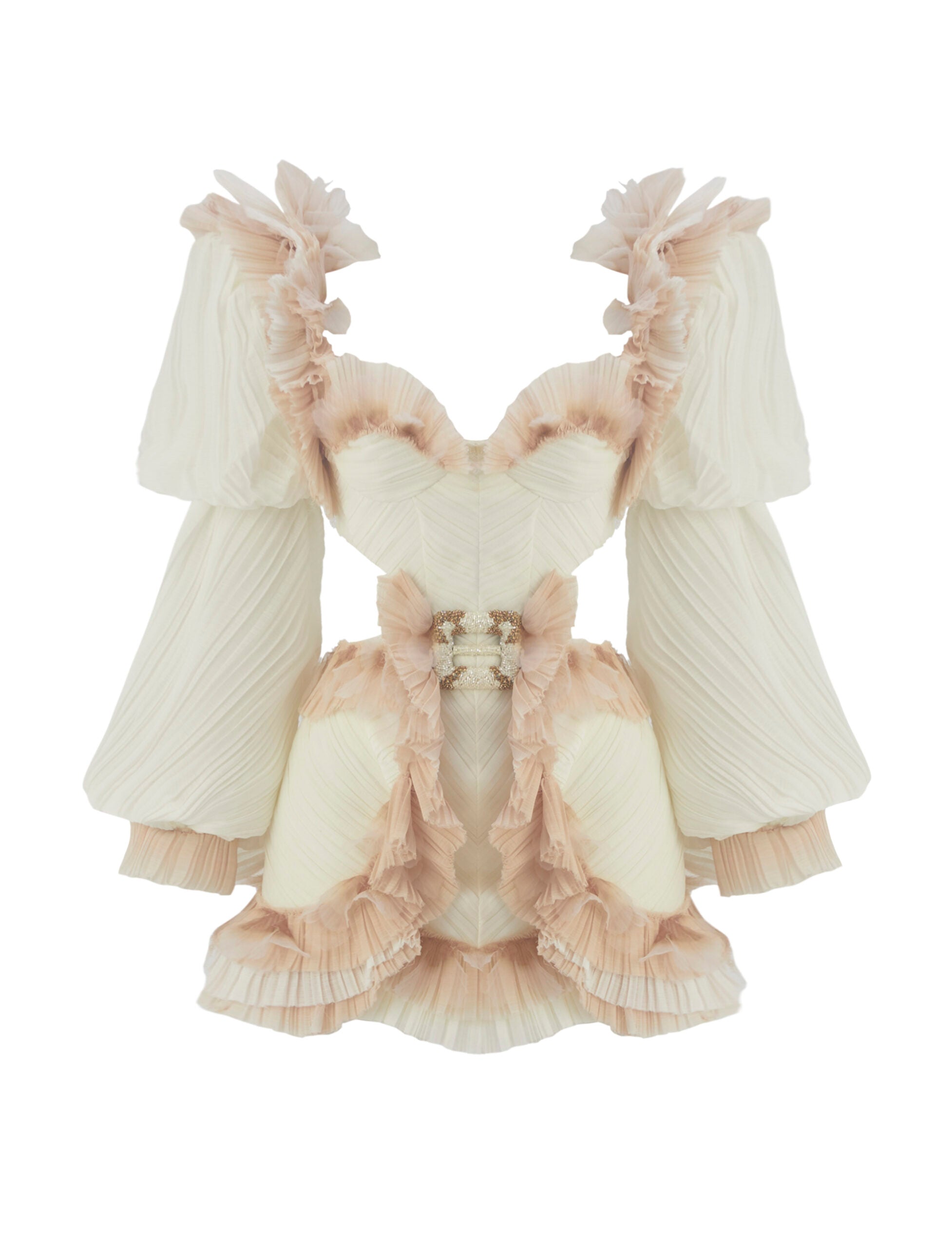 Draped Cut-Out Mini Dress