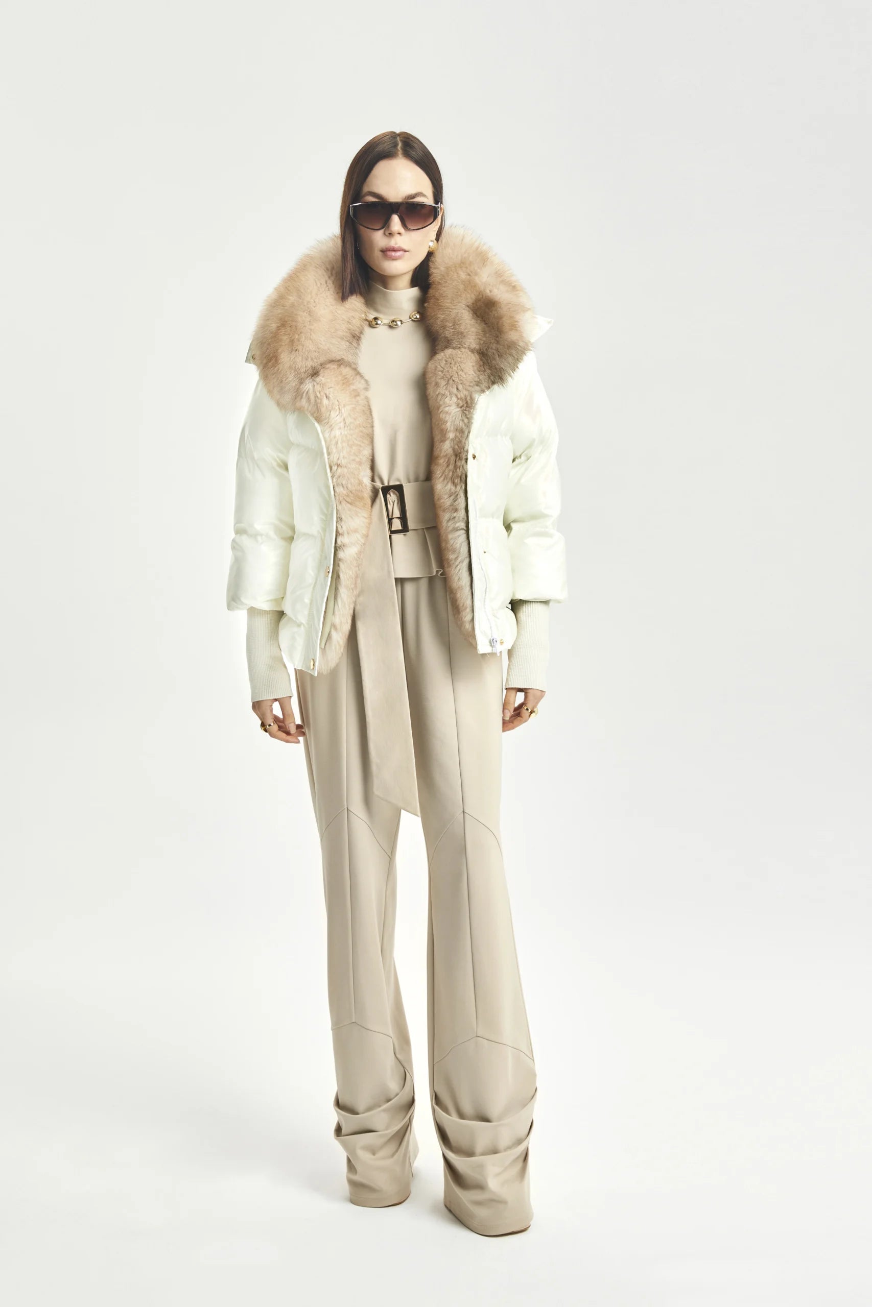 Fur-Collar Puffer Jacket