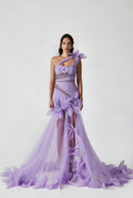 Drapped Maxi Dress With Rhinestone