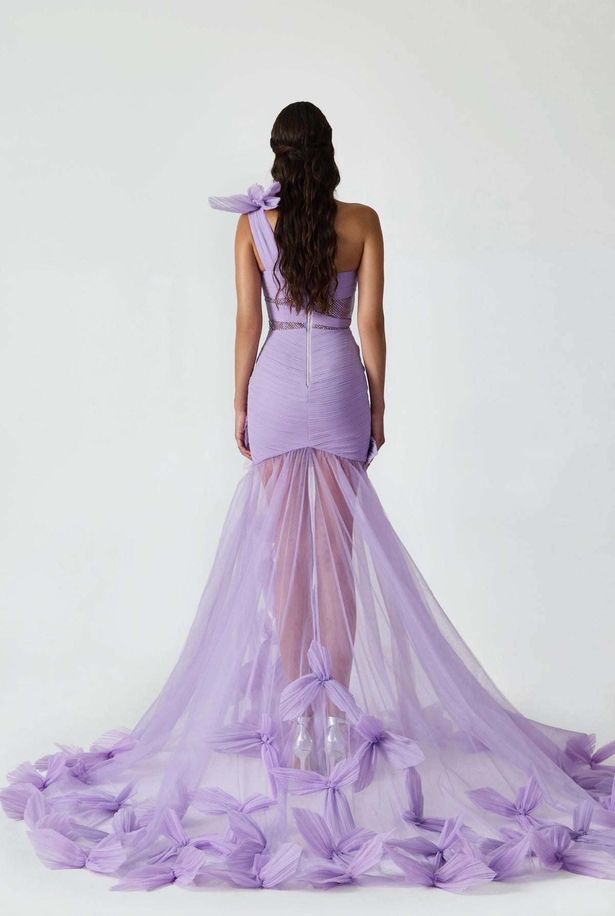 Drapped Maxi Dress With Rhinestone
