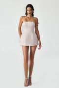 Bead Embroidery Mini Dress