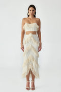 Maxi Skirt With Handcrafted Hanging Strip
