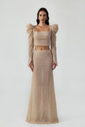 Bead Embroidery And Maxi Skirt