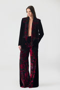 Burnout Velvet Blazer Jacket