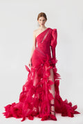 Drapped Hand Embroidered Maxi Dress