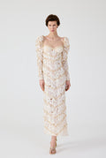 Flounce Midi Dress