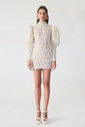 French Lace Cut Out Detailed Mini Dress