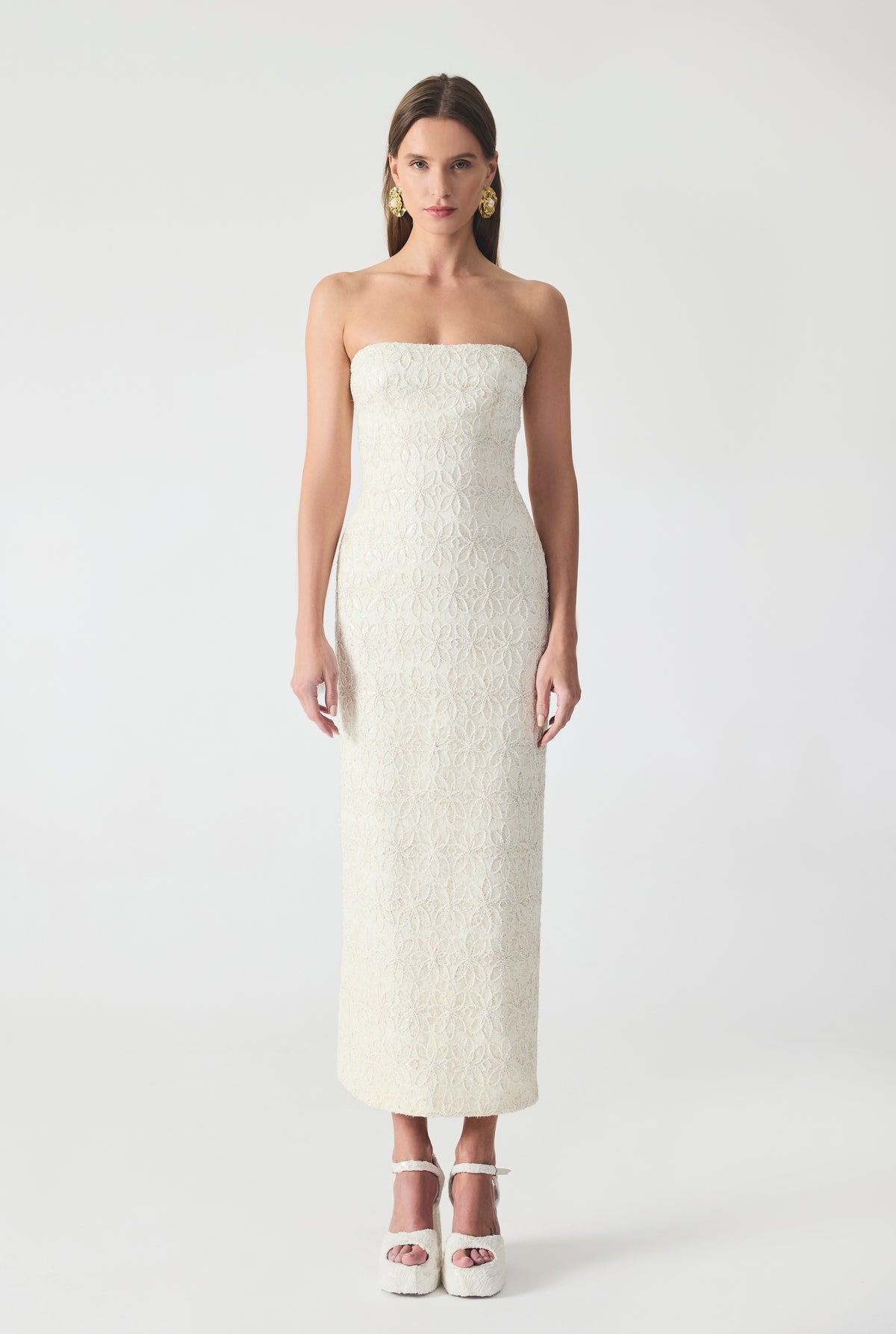 Strapless Midi Dress