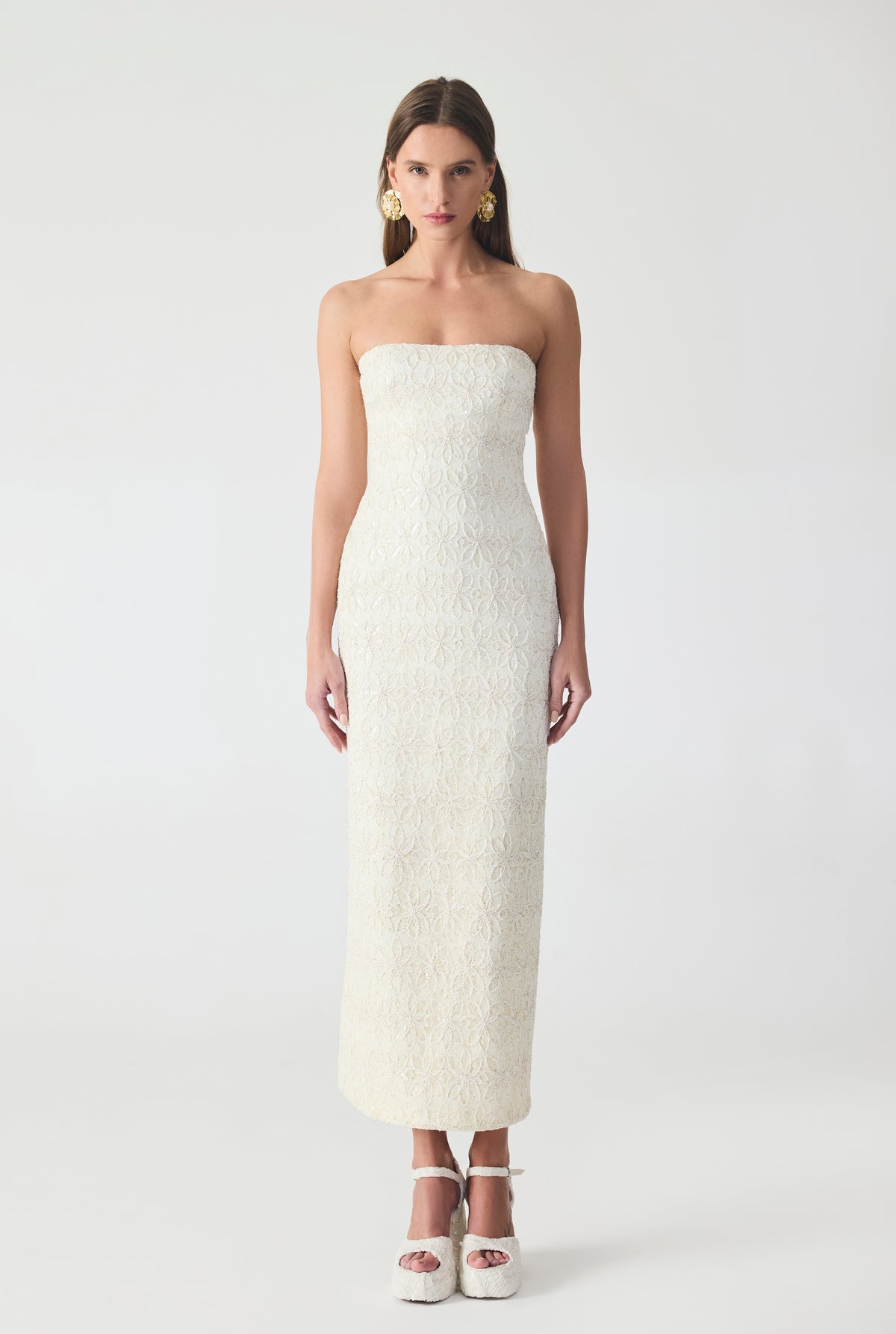 Strapless Midi Dress