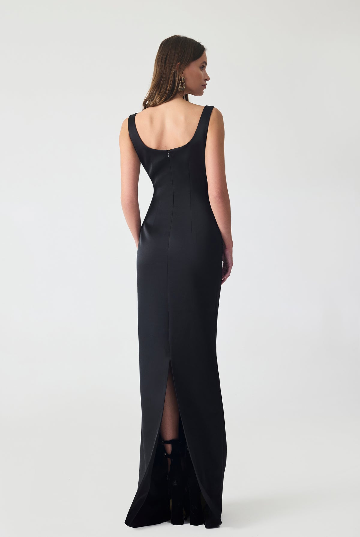 Hand Embriodered Crepe Maxi Dress