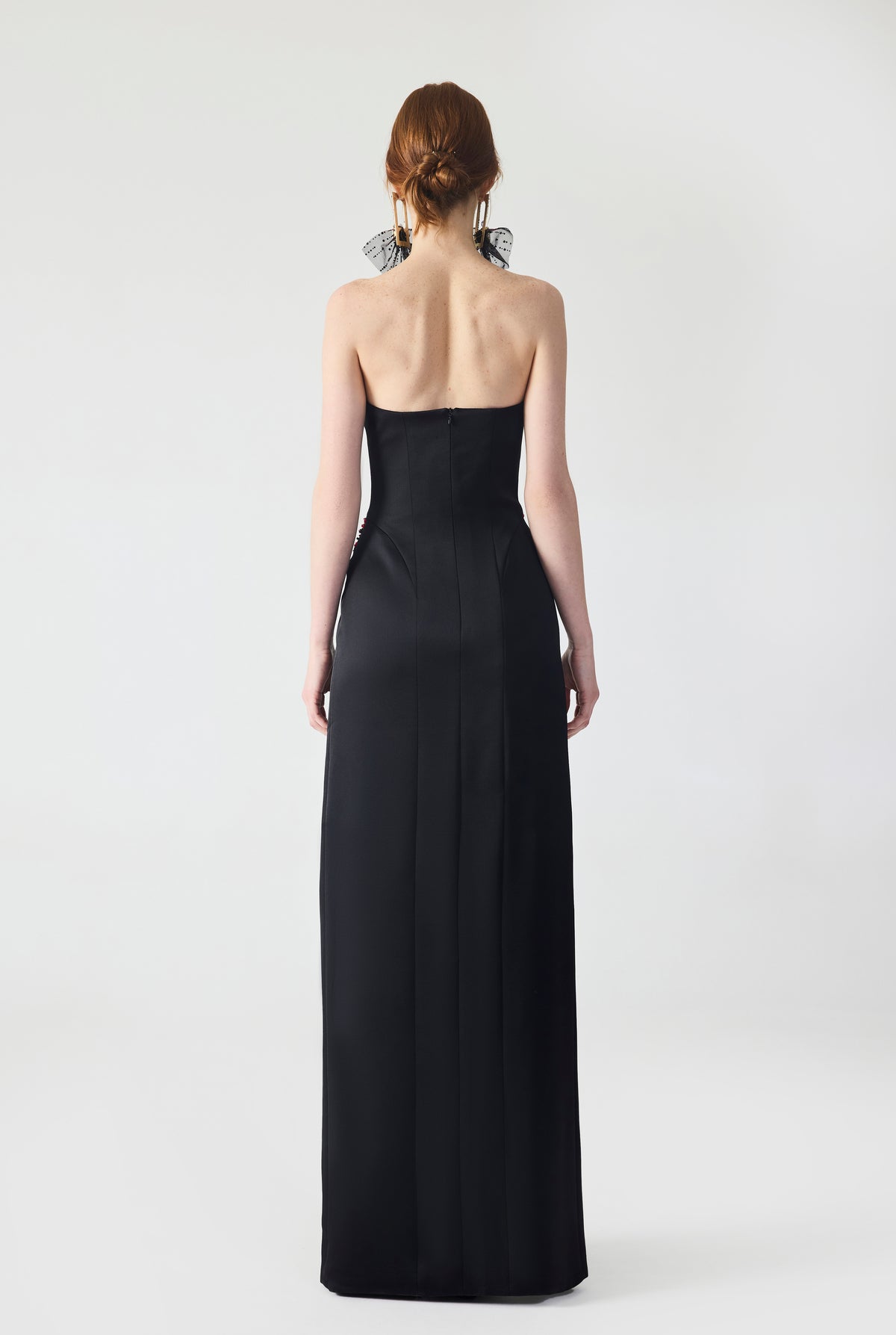 Crepe Hand Embriodered Cut Out Maxi Dress