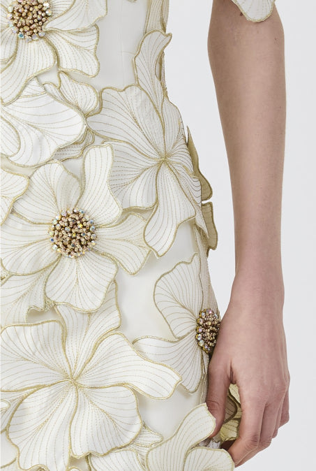 3D Flower Mini Dress