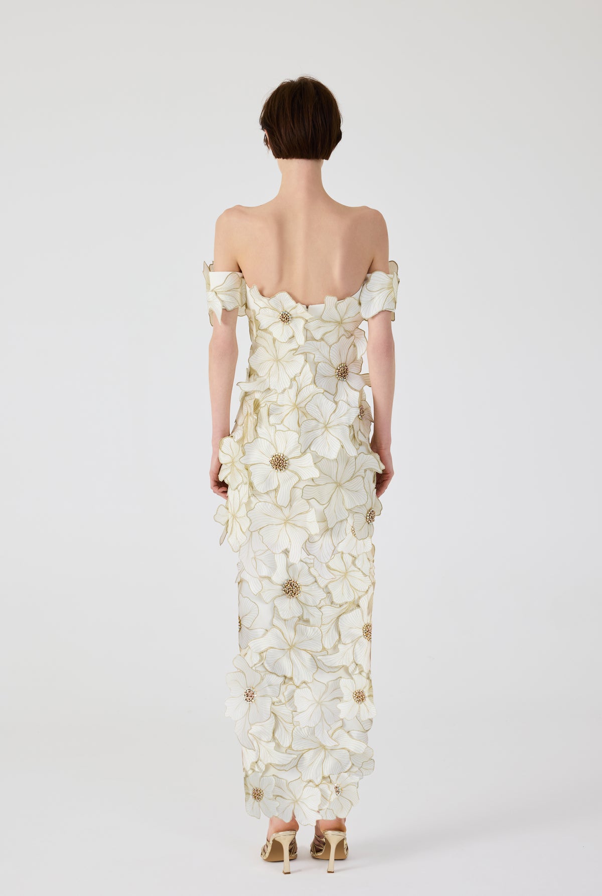 3D Flower Long Dress