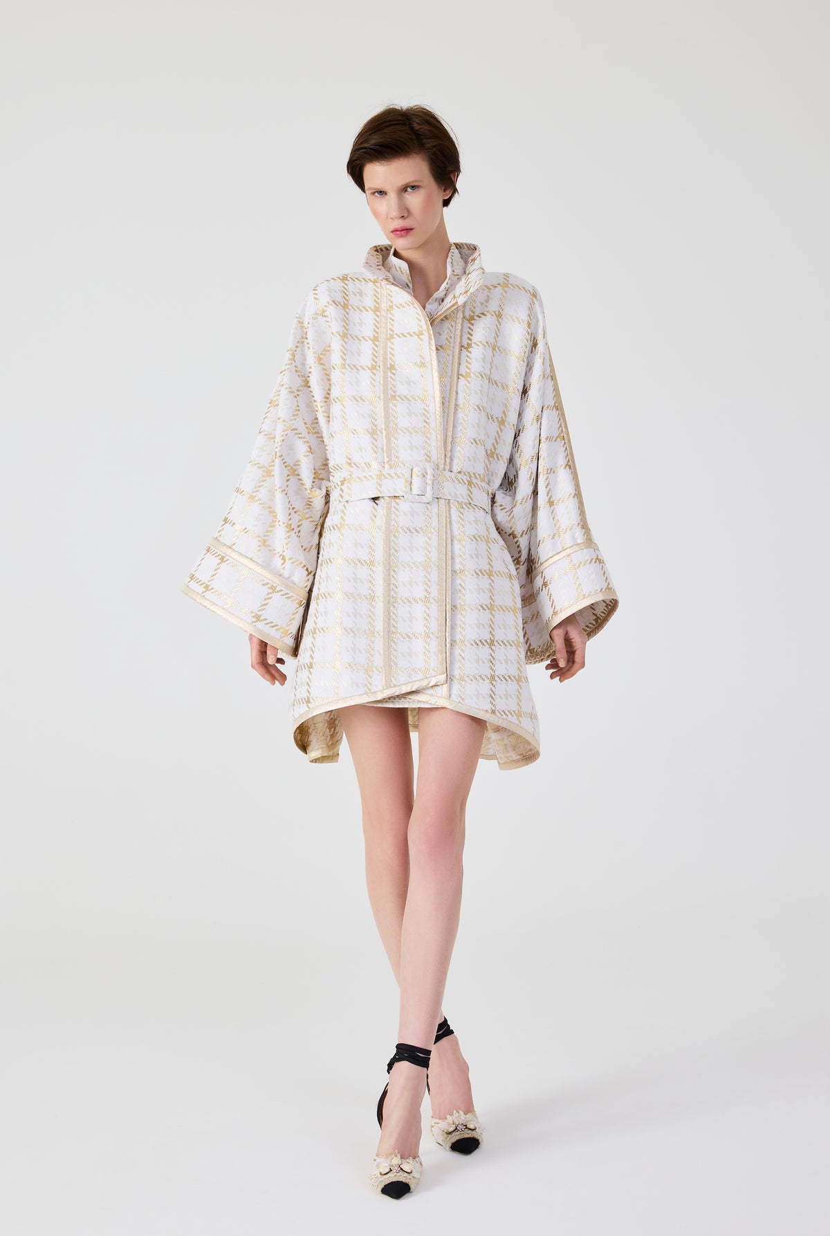 Gold Plaid Coat