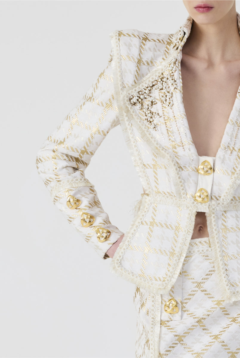 Gold Plaid Jacket