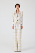 Gold Plaid Pant