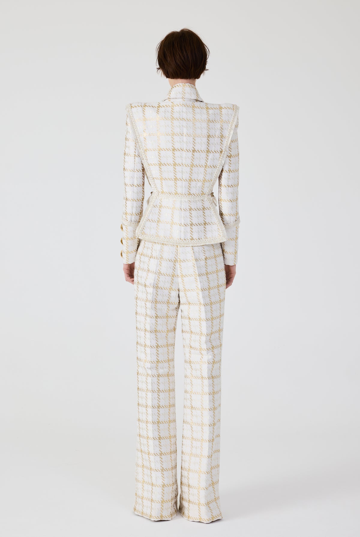 Gold Plaid Pant