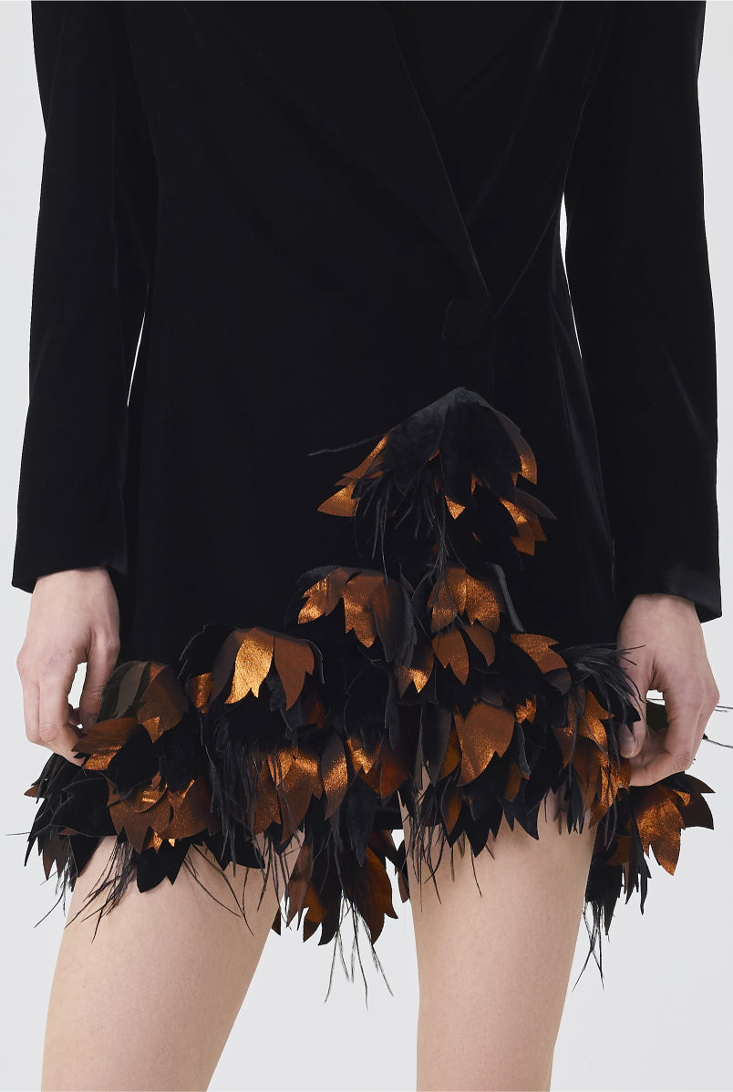 Velvet Jacket Mini Dress