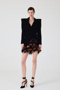 Velvet Jacket Mini Dress