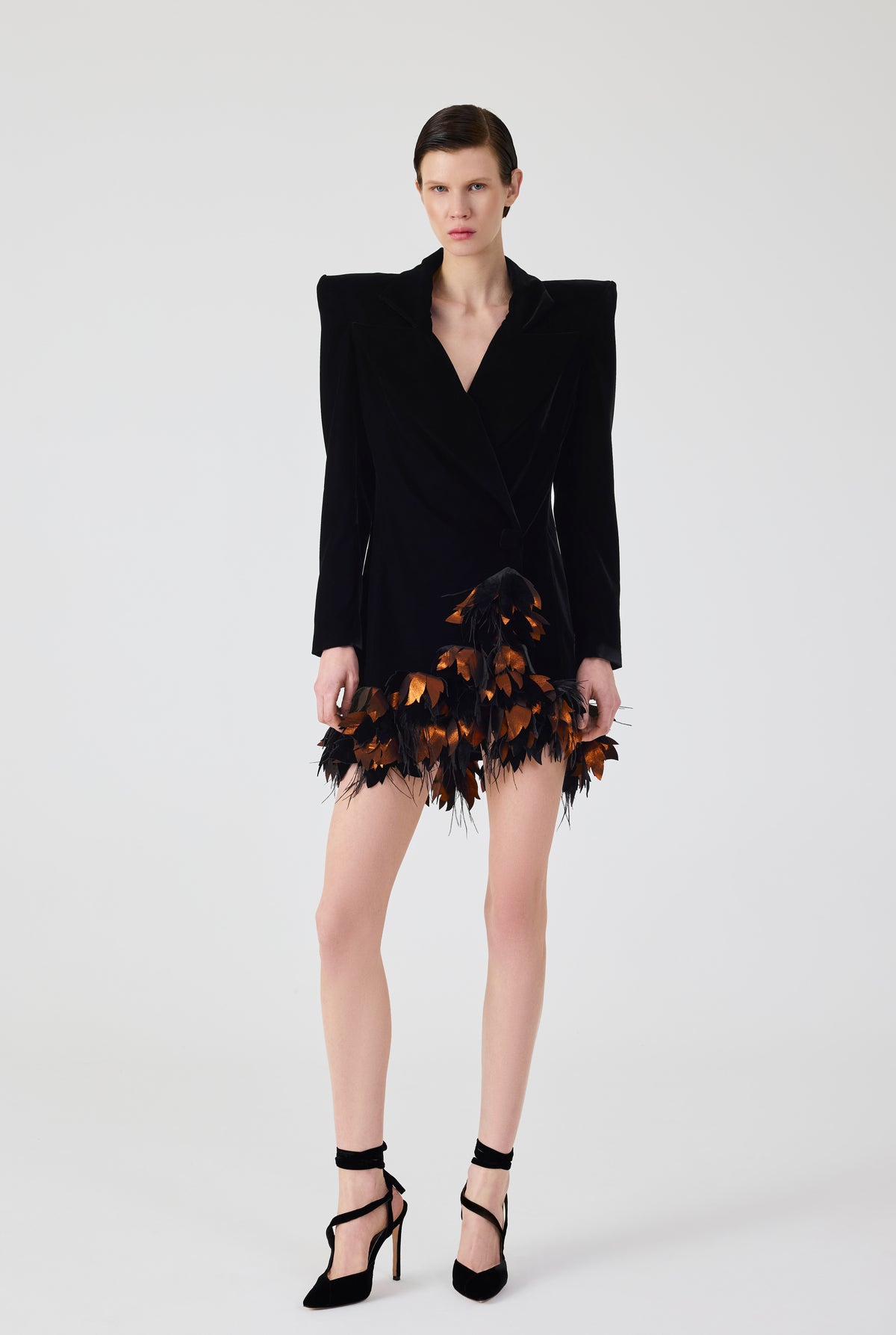 Velvet Jacket Mini Dress