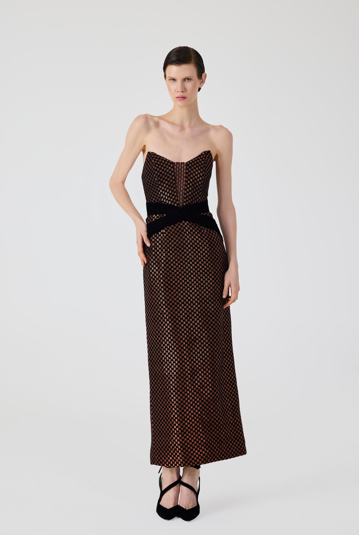 Metallic Midi Dress