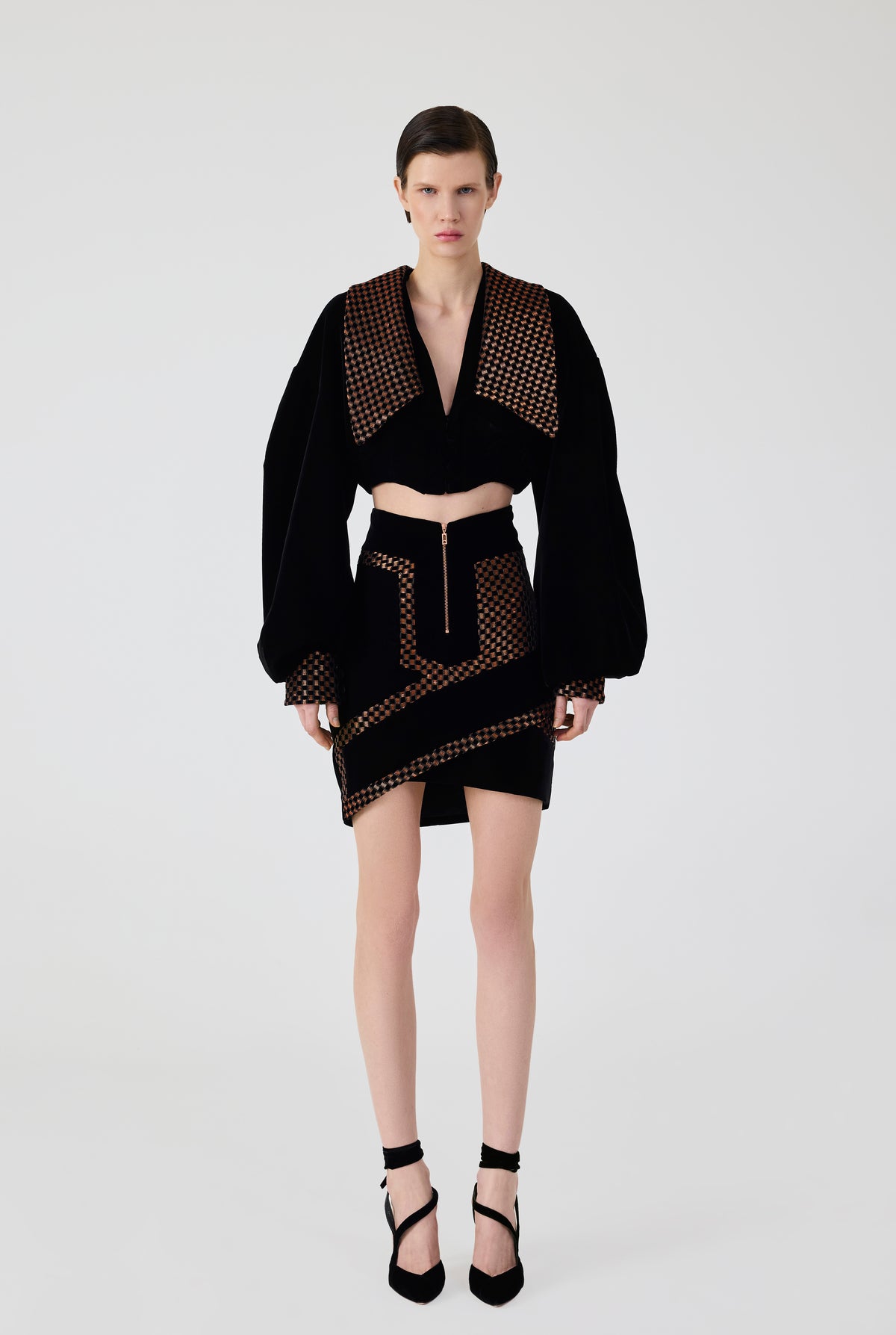 Velvet Mini Skirt