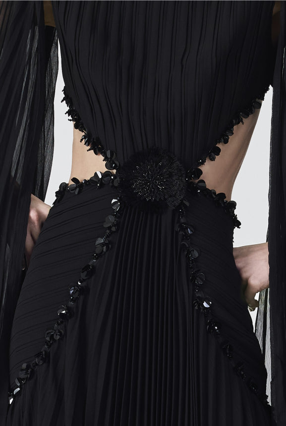 Pleated Maxi Dress