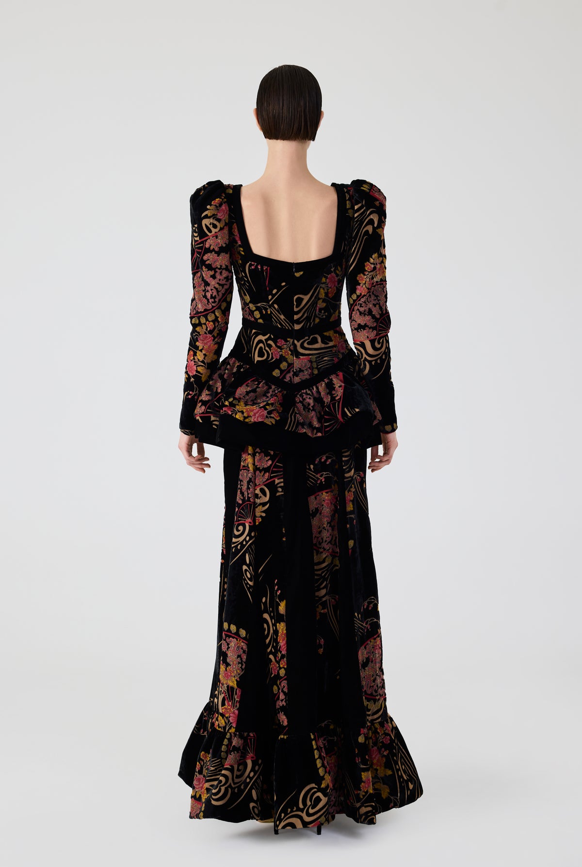 Fleur Eventail Maxi Dress With Slit