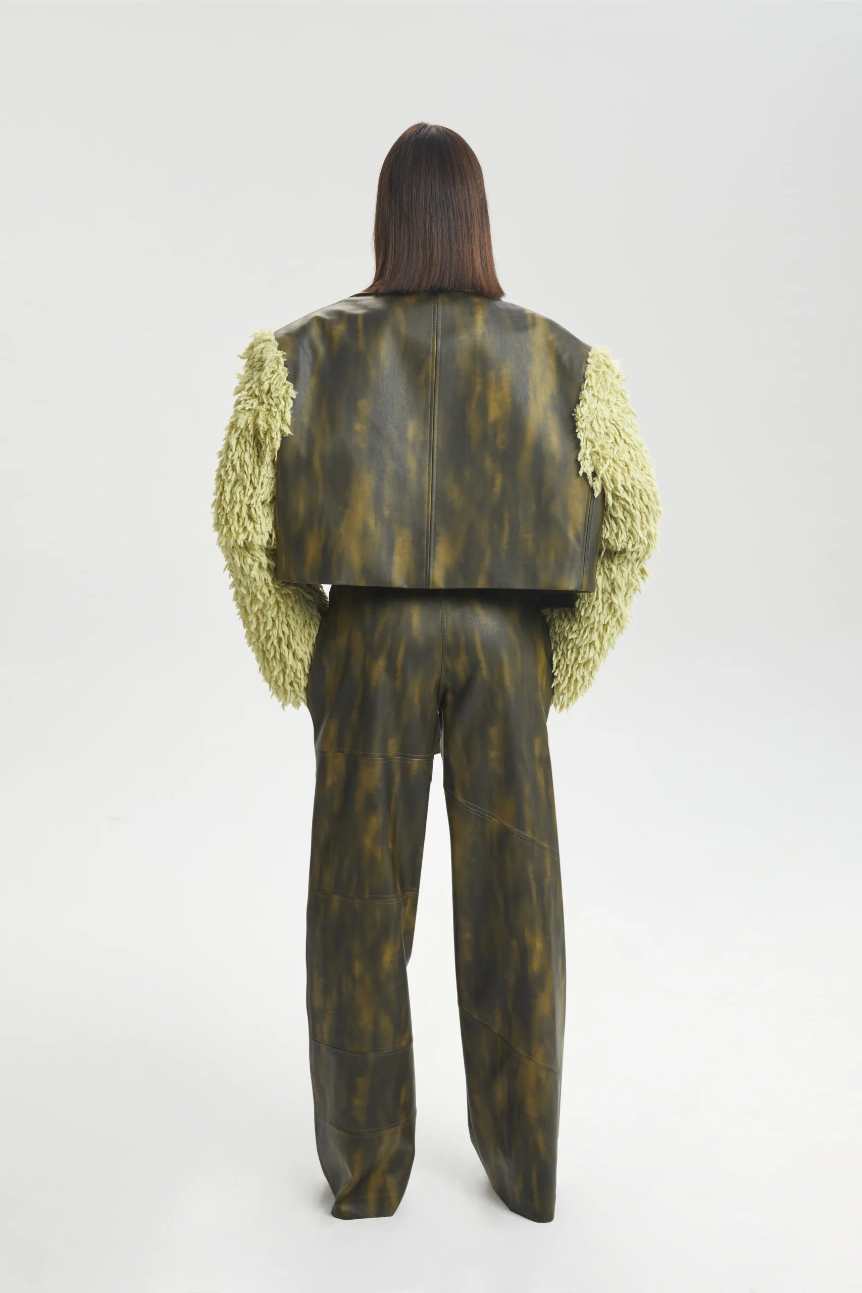 High-Waisted Ombre Trousers with Haleia Buckle