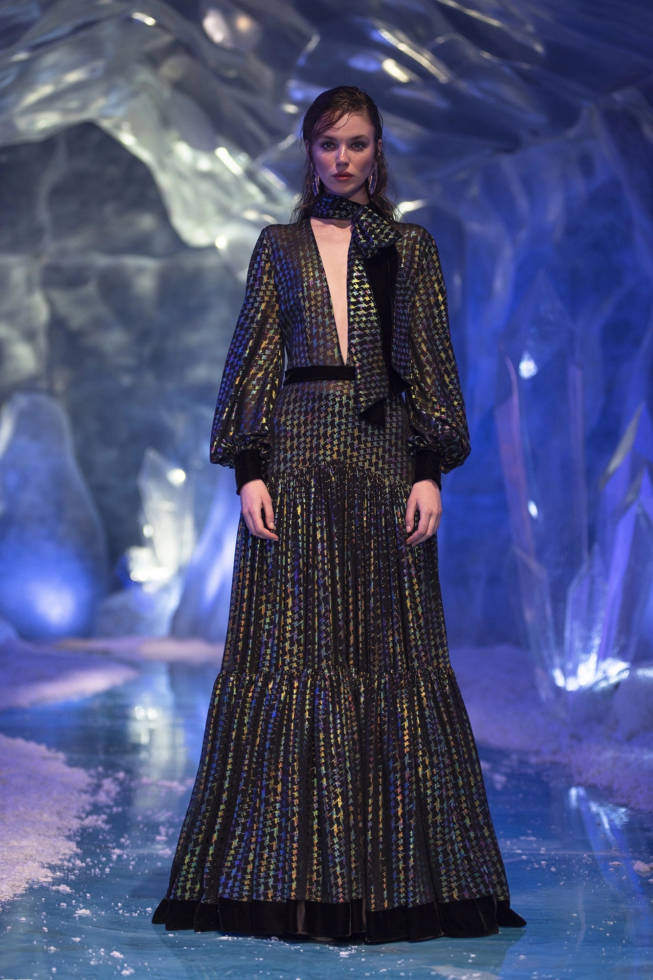 Hologram Effect Maxi Dress