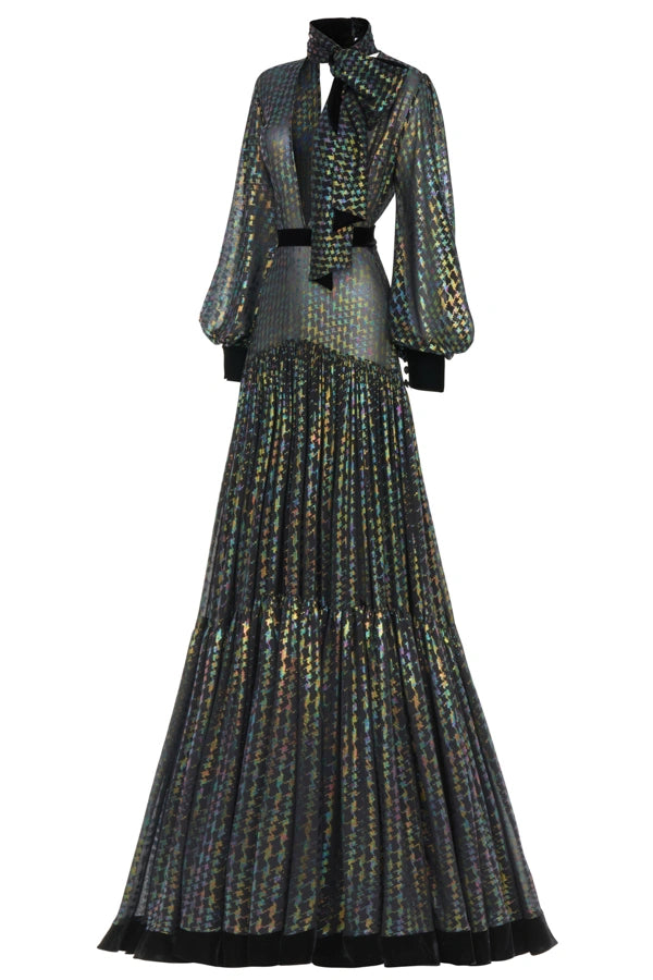 Hologram Effect Maxi Dress