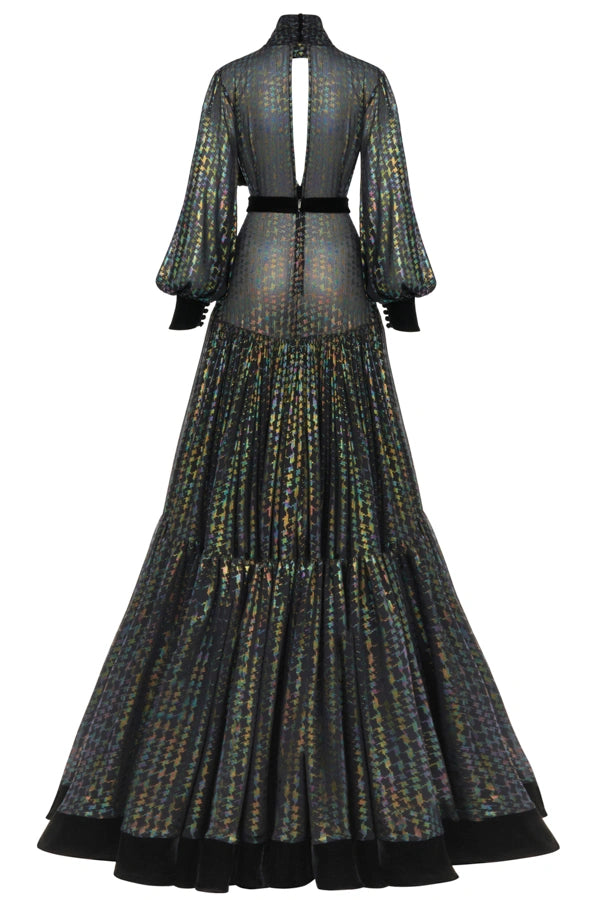 Hologram Effect Maxi Dress