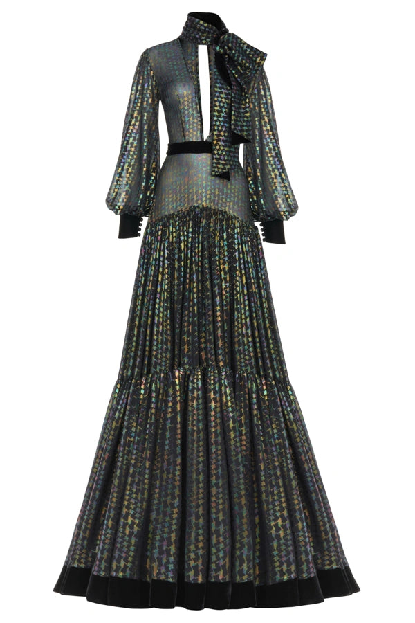 Hologram Effect Maxi Dress