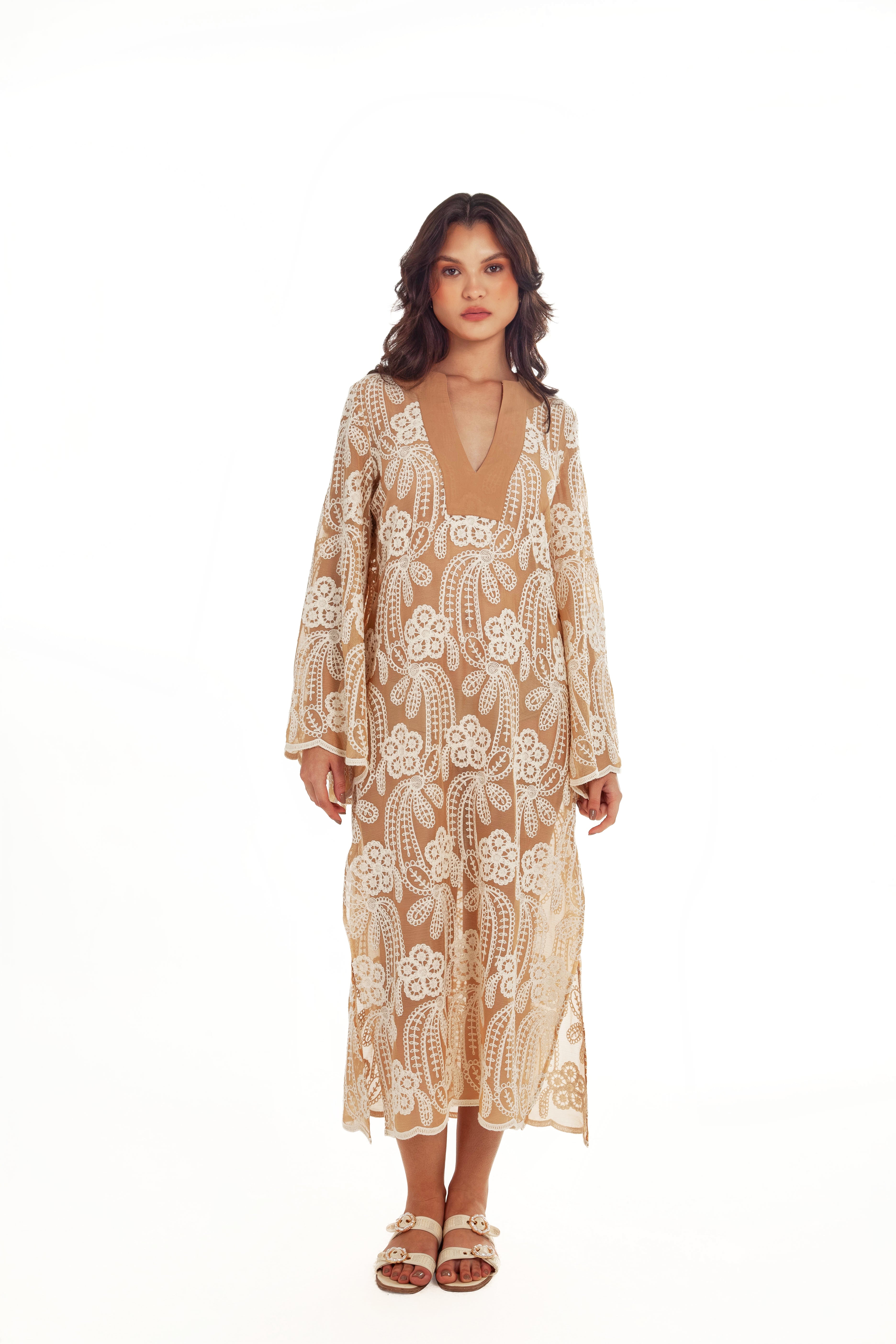 CARRIE LONG SLEEVES PRINT LONG SLEEVES DRESS