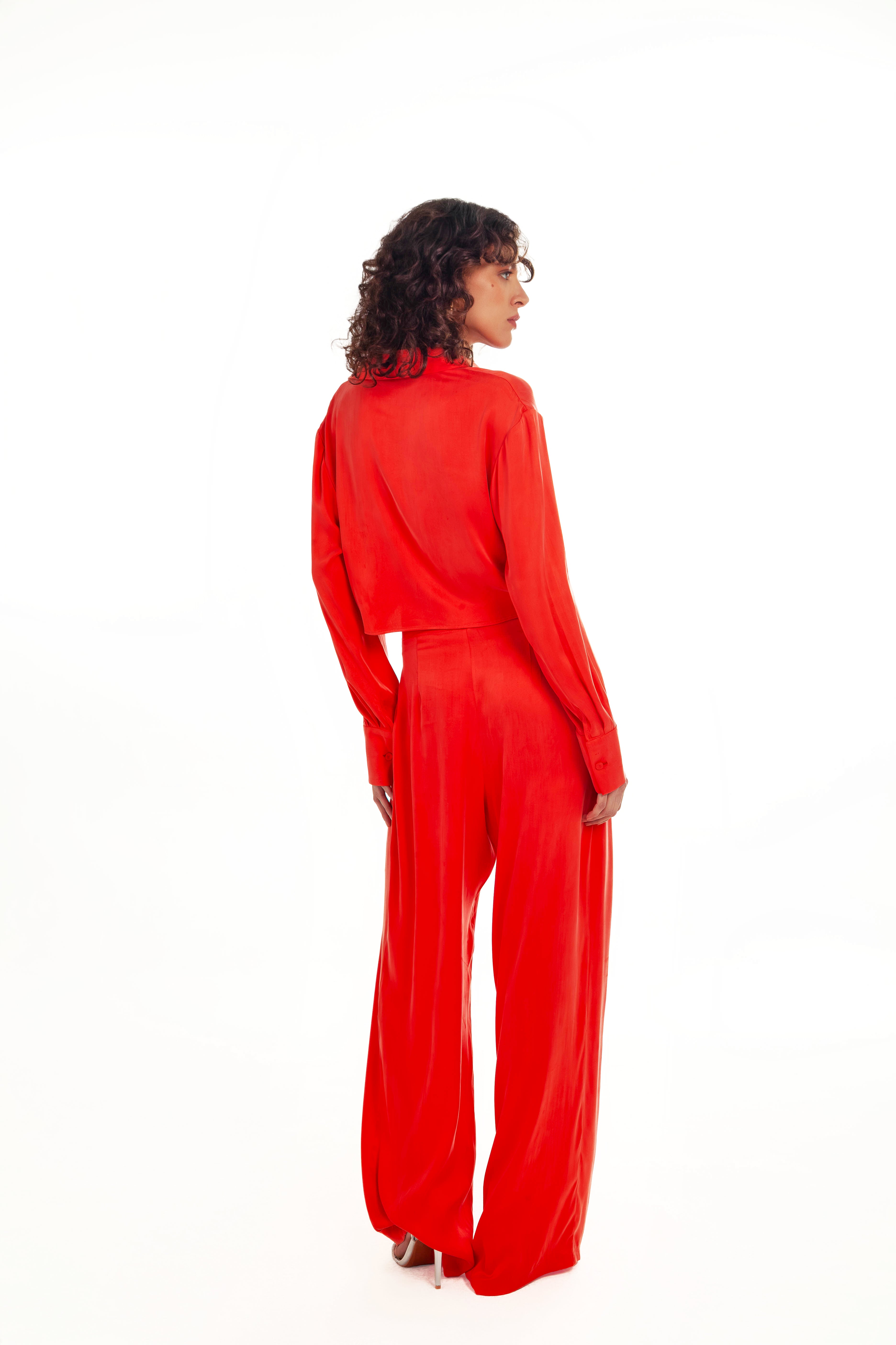 ALLIE SILK STRAIGHT LEG PANTS