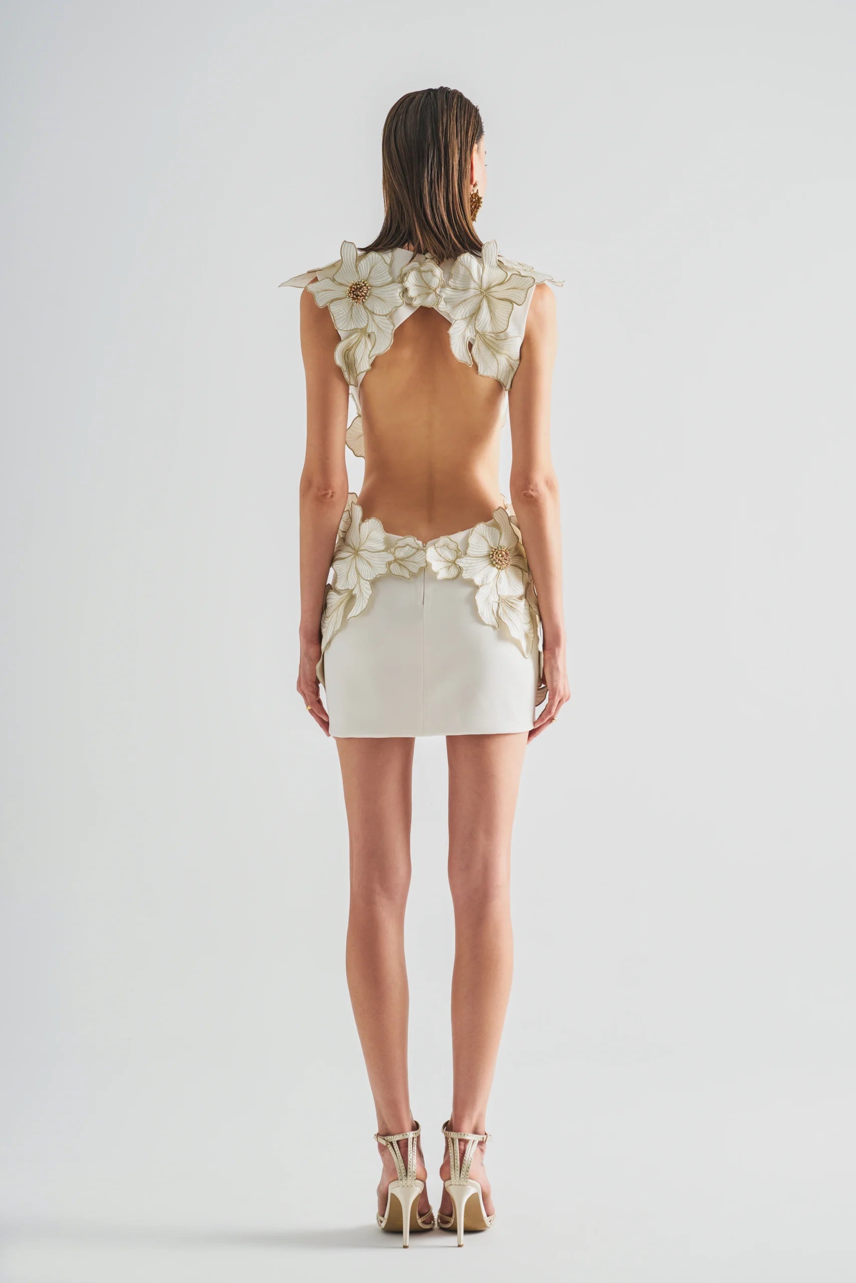 floral open back mini dress Green Floral Open Back Mini Dress - Casual Dresses