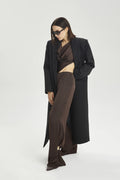 Pinstripe Wool Coat